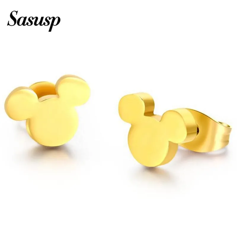

Sasusp Fashion Women Mickey Earrings Cartoon Mouse Stud Earrings Mother's Day Gift Cute Animal Jewelry aretes de mujer
