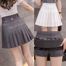 Милая плиссированная Женская юбка в консервативном стиле, мини юбка с высокой талией, винтажная черная Милая школьная форма, кавайная юбка Saia Faldas