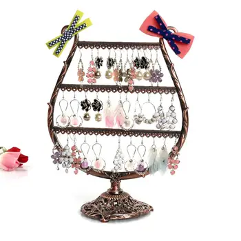 

Fashion Wine Glass Jewelry Stand Earrings Necklaces Organizer Display Holder boho
