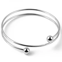 2шт ювелирные изделия из нержавеющей стали модный лаконичный браслет DIY Двойные бусы линия браслет мужские и женские Популярные ювелирные аксессуары