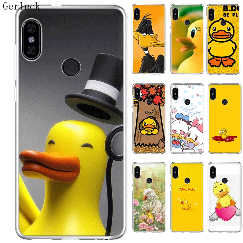 

Desxz Cell Phone Case for Redmi GO 7 4 Prime 3S 3 Pro 4A 4X 5 6 6A 5A Plus Cover Cool Yellow Duck Bag