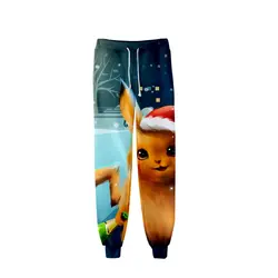 Pokemon detective pikachu/брюки-джоггеры с 3D принтом 2019, модные уличные спортивные штаны, популярные новые стильные повседневные длинные штаны