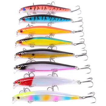 

8Pcs Laser Minnow Fishing Lure Set 11cm 13g Isca Artificial Hard Bait Carp Fishing wobbler Bass Pike Pesca Crankbaits Tackle