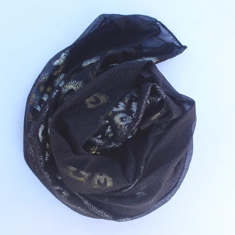 Женские летние Бронзовые Шарфы с принтом павлина, Ретро стиль, кисточки, сплошной цвет, 160x40, шали, женские тонкие обертки, хиджаб, пляжный праздничный шарф