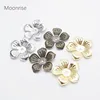 50pcs 22mm Silver Charm Flower Filigree Loose Spacer Beads End Caps Crafts Finding Jewelry Making DIY HK122 ► Photo 1/6