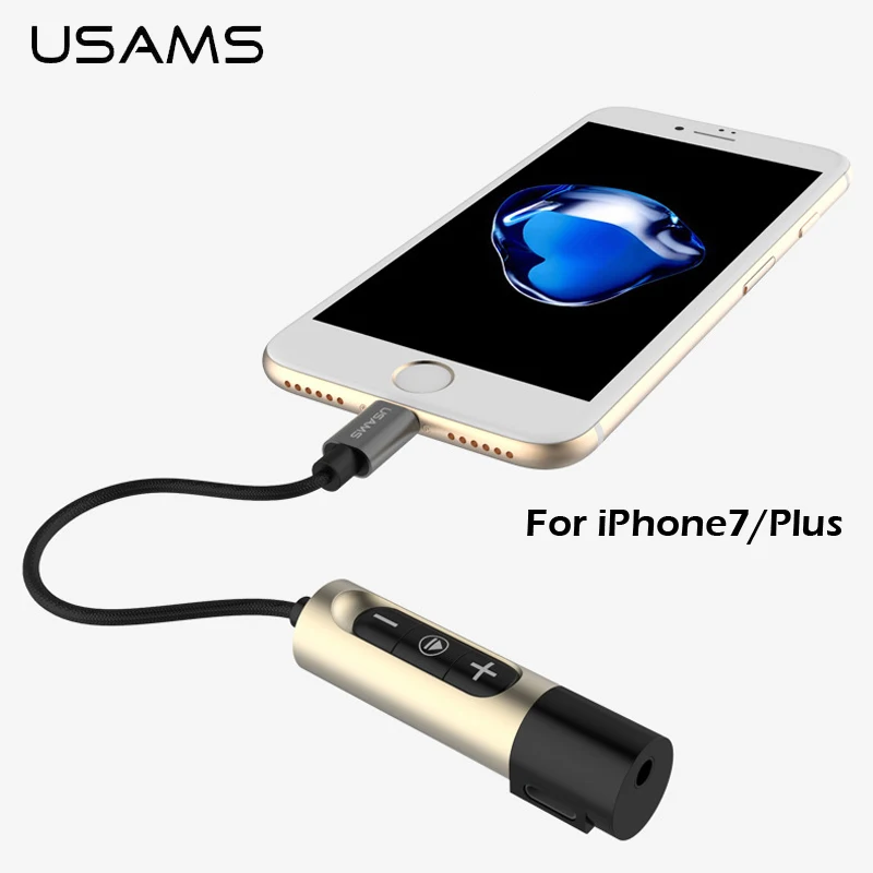 USAMS Lighting To 3.5mm Headphone Jack Adapter For iPhone