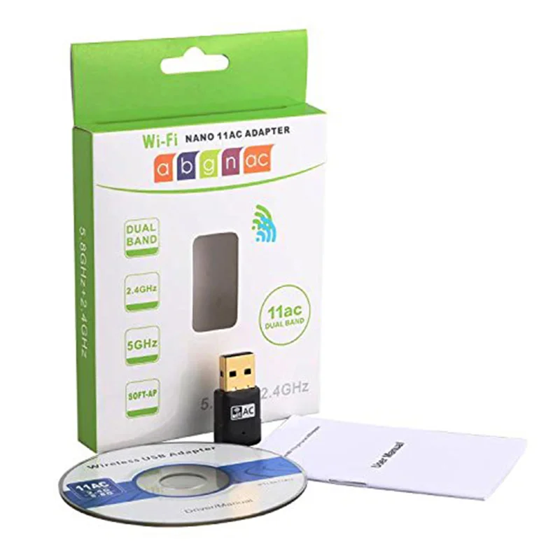 Горячая 600 Mbps WiFi USB адаптер 802.11ac беспроводной сетевой ключ с двухдиапазонным 2,4 ГГц(150 Мбит/с)/5,8 ГГц(433 Мбит/с