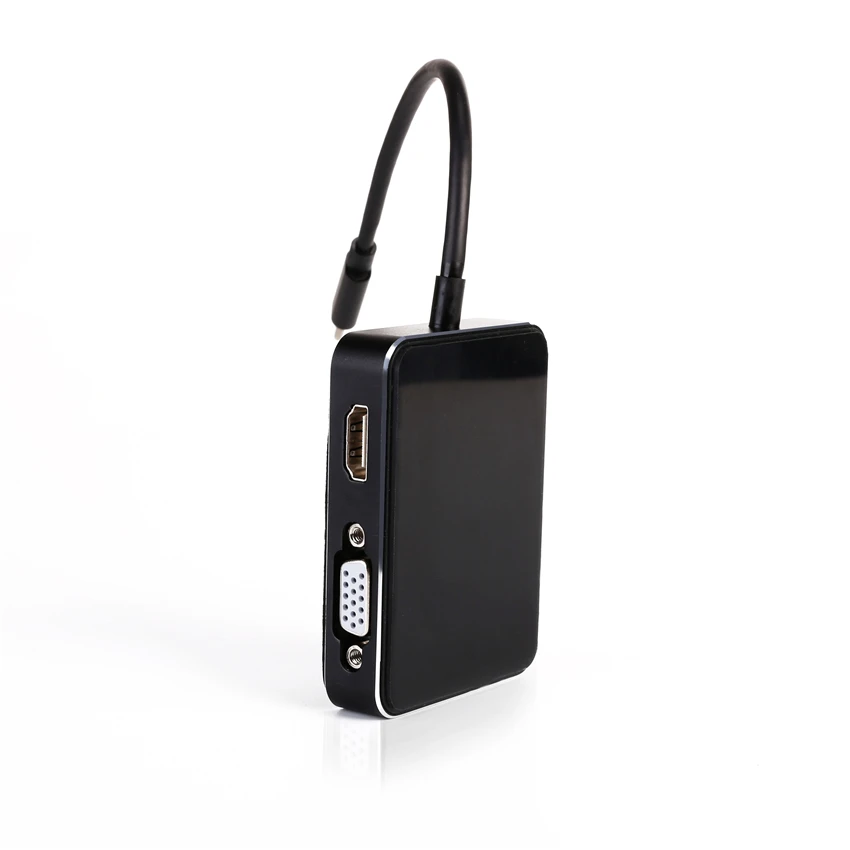 S-1608 Тип-c преобразователь HDMI+ Vga+ USB3.0+ SD+ TF 7in1 конвертер Usb-c мульти-Функция док-станция для черный