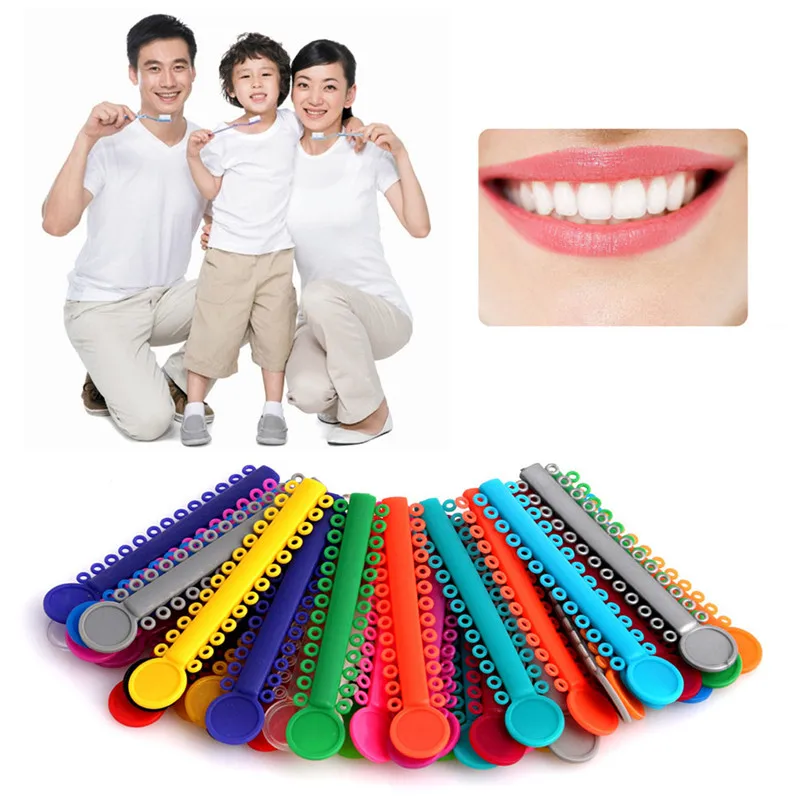 1 упаковка, 1040 шт., зубная вязка, упругие разноцветные резинки, уход за зубами, отбеливание зубов