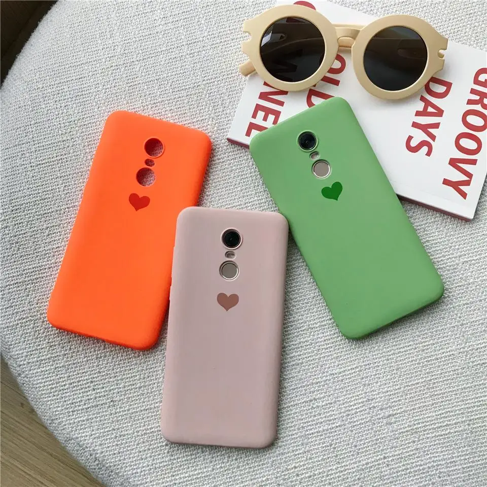 

Cute Love Heart Print Sand Texture Case For XiaoMi RedMi 5 Plus 6A 5A 4A Cover Silicone TPU Soft Phone Cases Note 4 6 Pro 7 S2