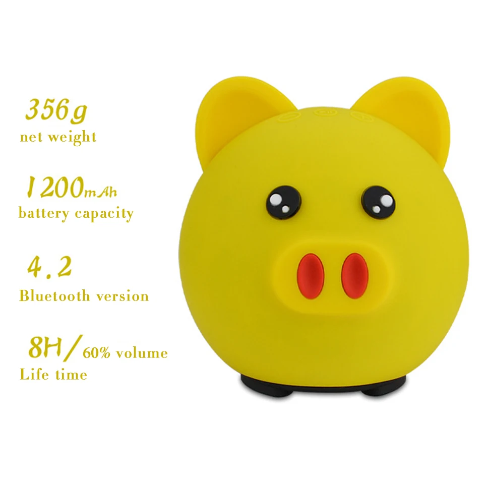 Golden Pig Mini Bluetooth Speaker With Radio TF Card Subwoofer Bluetooth Box Surround Sound System Wireless Speaker for Mobile