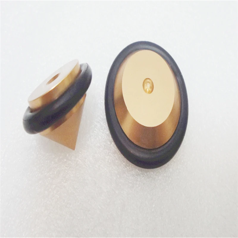 1/set golden 31mm trumpet audio amplifier tube amp Aluminum alloy shims speaker Stand spikes shock pad | Электроника