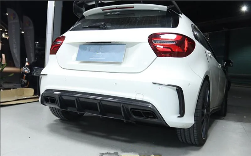 Углеродное волокно задний бампер спойлер для Mercedes Benz A класс W176 A45 A180 A200 A260 2013