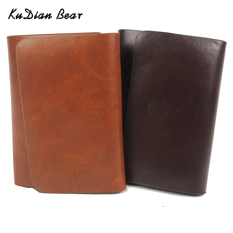 KUDIAN BEAR, кожаный мужской кошелек с зажимом для денег, магнитный мужской кошелек для денег, фирменный дизайн, подделка для монет, чехол для денег, сумка-BID057 PM49