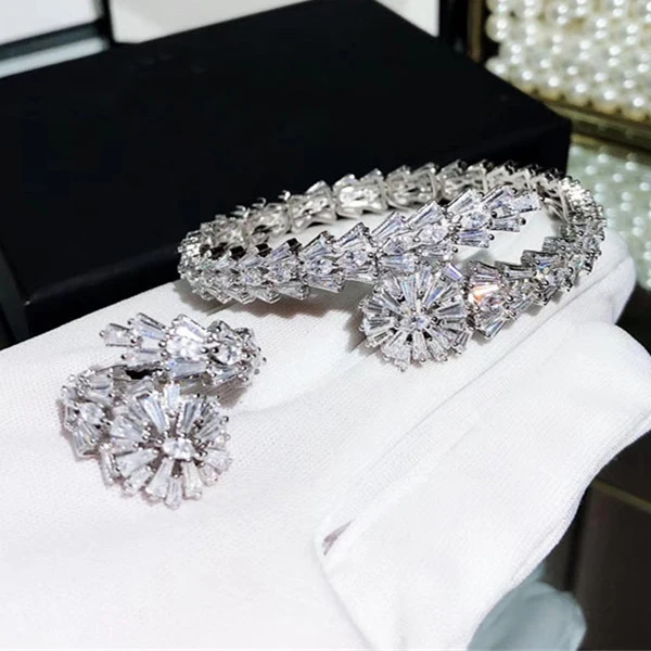 

Designer Fashion Copper Jewelry 3A Cubic Zirconia Party Set