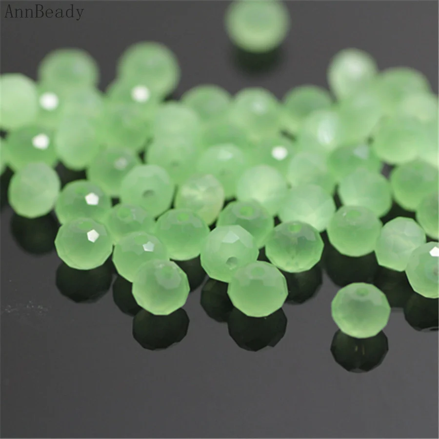 solid Green AnnBeady, одноцветные, зеленые, 3*4 мм, 145 шт, Rondelle, австрийские граненые Хрустальные стеклянные бусины, свободные разделительные бусины для изготовления ювелирных изделий - Цвет: solid Green
