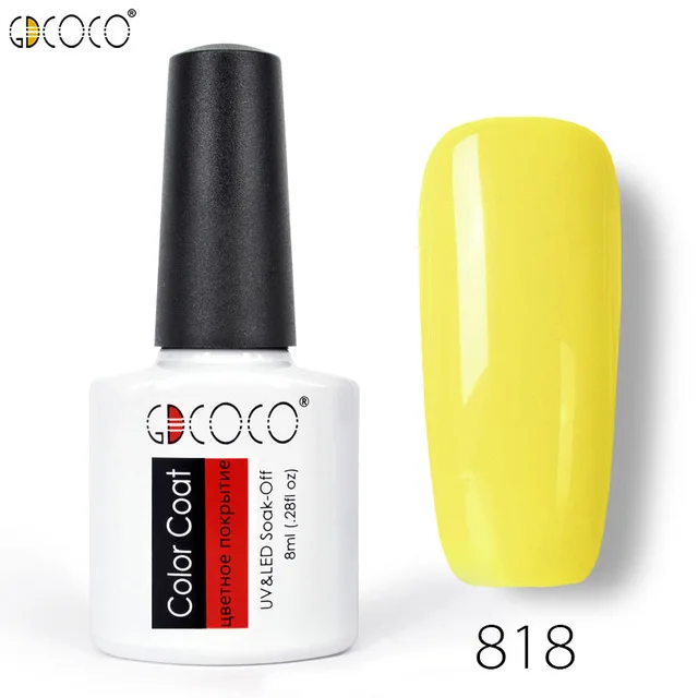 818 GDCOCO стойкий Гель-лак для ногтей 50 цветов замачиваемый УФ светодиодный Гель-лак цветное покрытие лак для ногтей низкая цена - Цвет: 818
