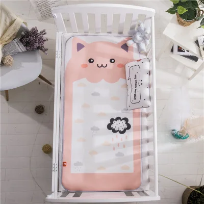 kitty 120*60 см 2 шт детский коврик для сна для лета, крутой наматрасник, Мультяшные дышащие простыни, 1,5 кг, высокое качество - Цвет: kitty