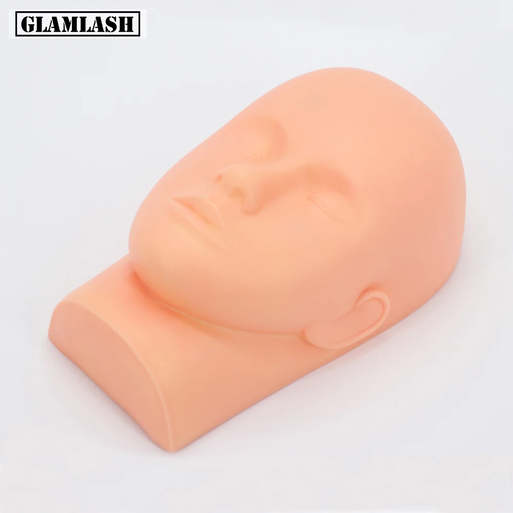 

GLAMLASH 1PC Lash Training Mannequin Flat Head Practice Make Up Eyelash Eye Lashes Extensions