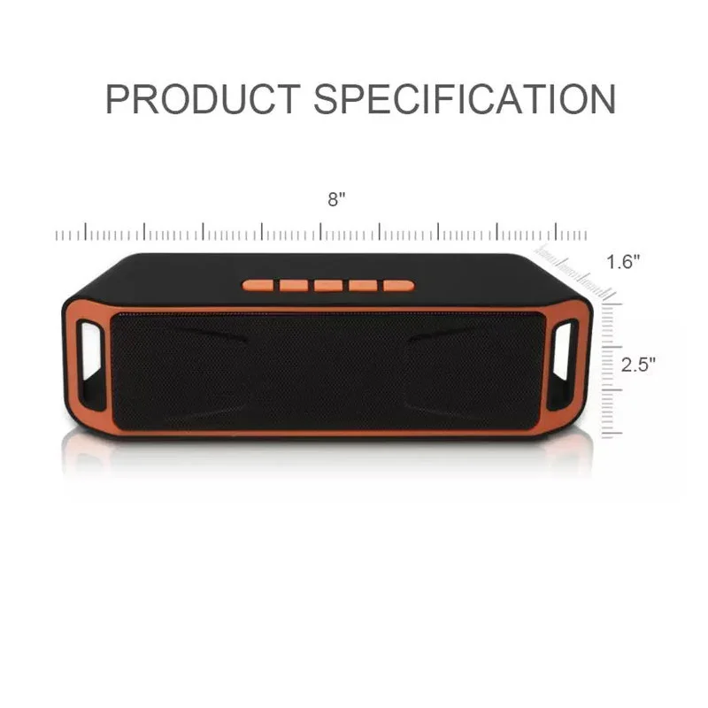 S208 портативный наружный Bluetooth динамик Колонка HD стерео бас беспроводная звуковая