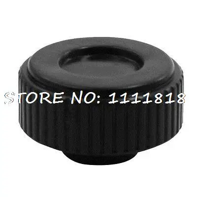 

0.3" Diameter Female Thread Hole Black Plastic Round Knob