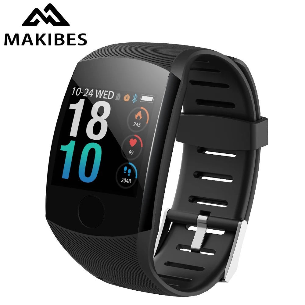  Makibes B01 Smart Band Men Women Bluetooth Fitness Tracker Bracelet IP67Waterproof Smart Watch Bloo - 32999424339