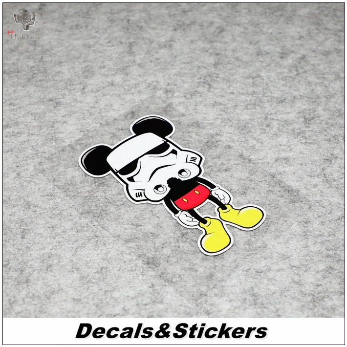 

NO.L214 Star War Funny Mickey Disney 3M Reflective Modified Stickers Car Helmet Waterproof Decals MOTO GP Racing Motorcycle