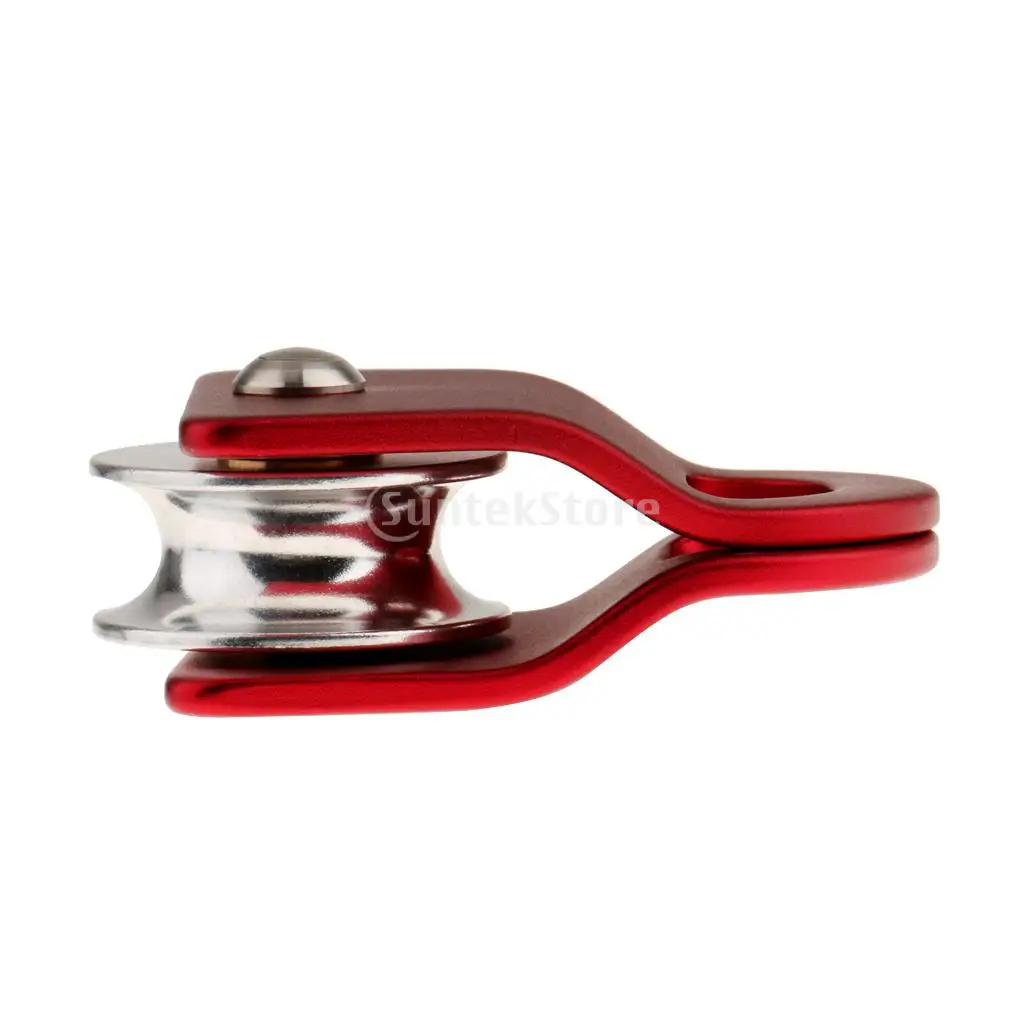 Outdoor Rock Climbing 20KN Mobile Pulley for 12mm Rope + 25KN D-ring Screw Lock Carabiner