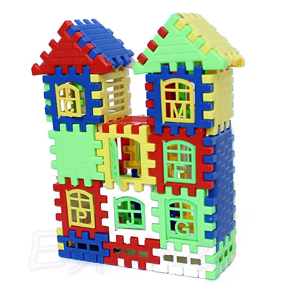 Children Bricks House Kids Building Blocks Learning Toy Construction Set Funny