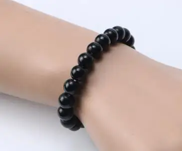 

8 mm agate white polychromatic transparent elastic band.
