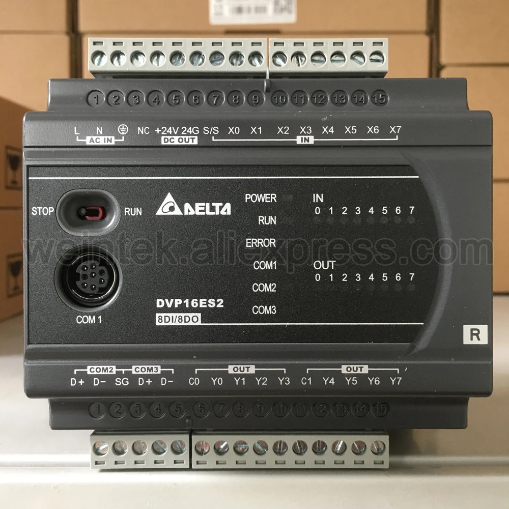 100% оригинальный Delta PLC DVP16ES200R 16 точек 8DI и 8DO реле 100-240 В переменного тока |