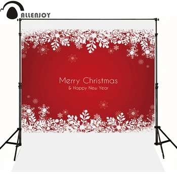 

Allen joy christmas photography backdrops new year winter red xmas snowflake newborn baby shower snow background photocall