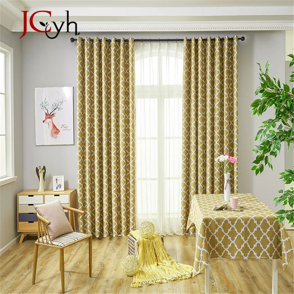 JCyh современный затемненный занавес для гостиной плед s спальни окна Cortinas