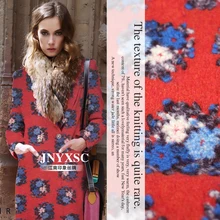 Красный дым Искра Европа и США высокого класса пушистый кашемир шерсть ткань/100 см* 150 см