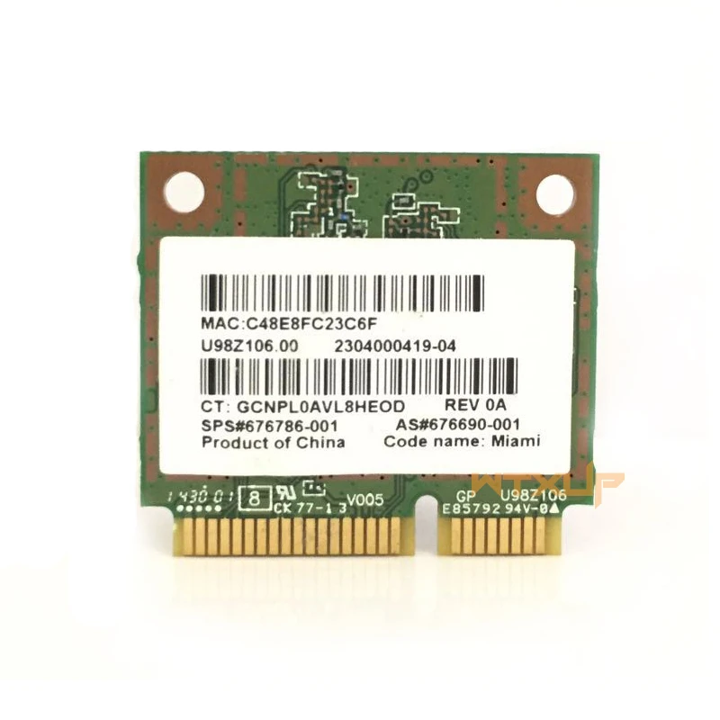 WTXUP Atheros AR5B22 AR9462 300 Мбит/с 802.11a/b/g/n Wlan карта Половина мини PCIe Wifi Bluetooth 4,0 сетевой адаптер для Hp 2170 p 9470 m