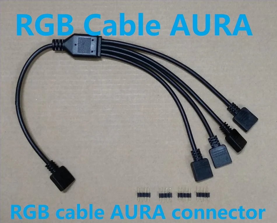4PIN Удлинительный кабель AURA RGB для компьютера чехол Fan система радиатора