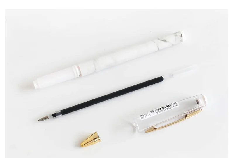 Нордический стиль мраморная гелевая ручка 0,7 мм черная игла для чернил ручка портативная деловая ручка подарок канцелярский школьный офисный поставка инструменты для письма