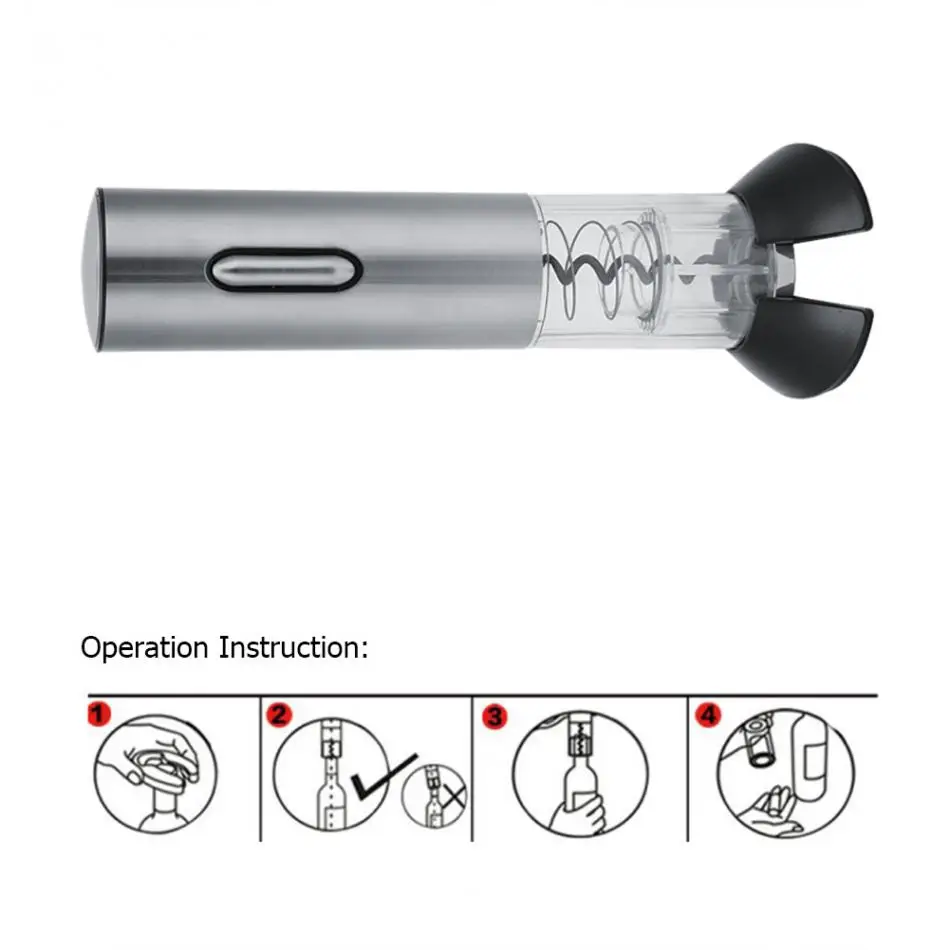 USB перезаряжаемая нержавеющая сталь Автоматическая электрическая открывалка для бутылок вина Штопор Фольга резак