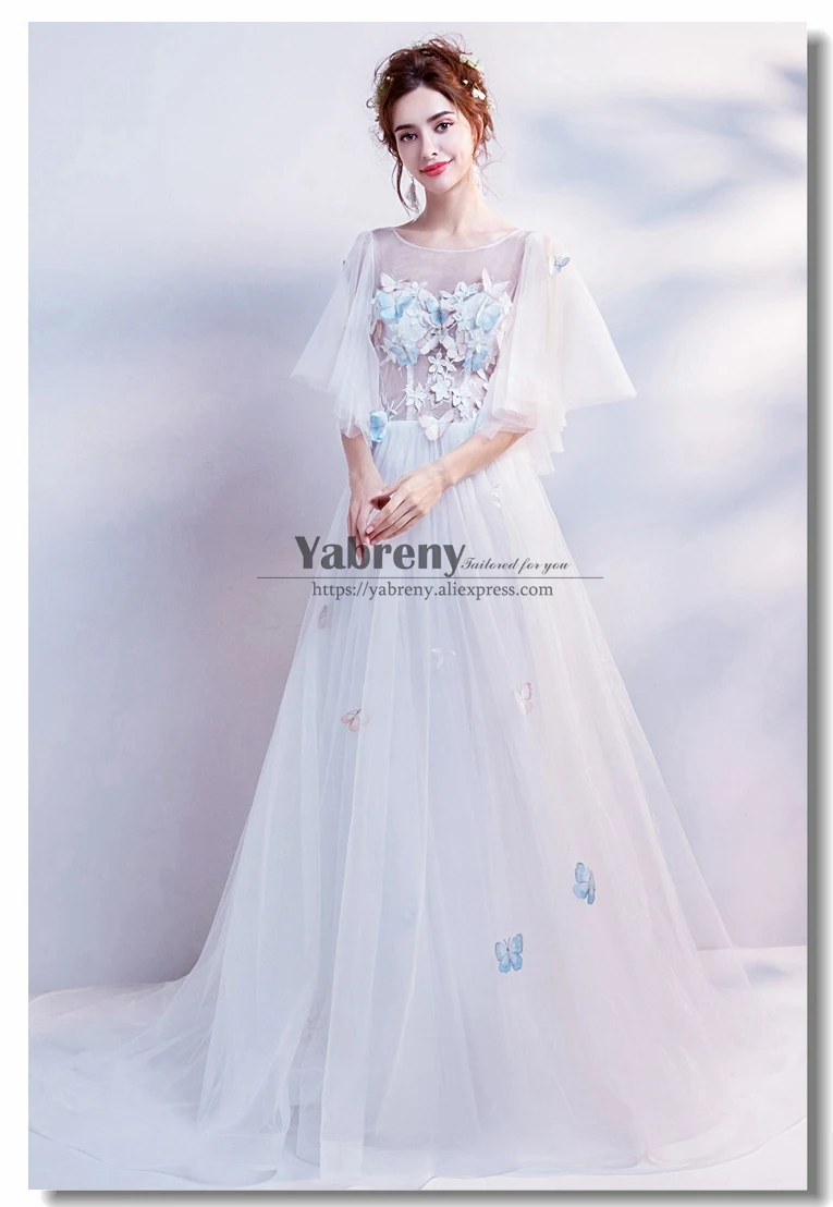 White Hand Butterfly Quinceanera Dresses Prom Drssey