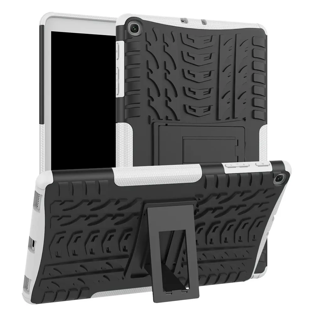 Противоударный силиконовый мягкий чехол для samsung Galaxy Tab A 10,1 чехол T510 T515 SM-T510 SM-T515 Coque Funda+ Защитная пленка для экрана - Цвет: Белый
