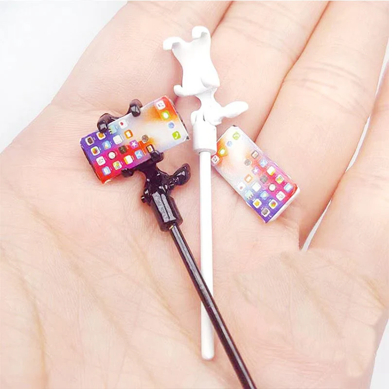 

Doll accessories OB11 doll Mobile phone selfie stick for photos 2 colors for OB11 Meijie pig 1/8 BJD doll accessories