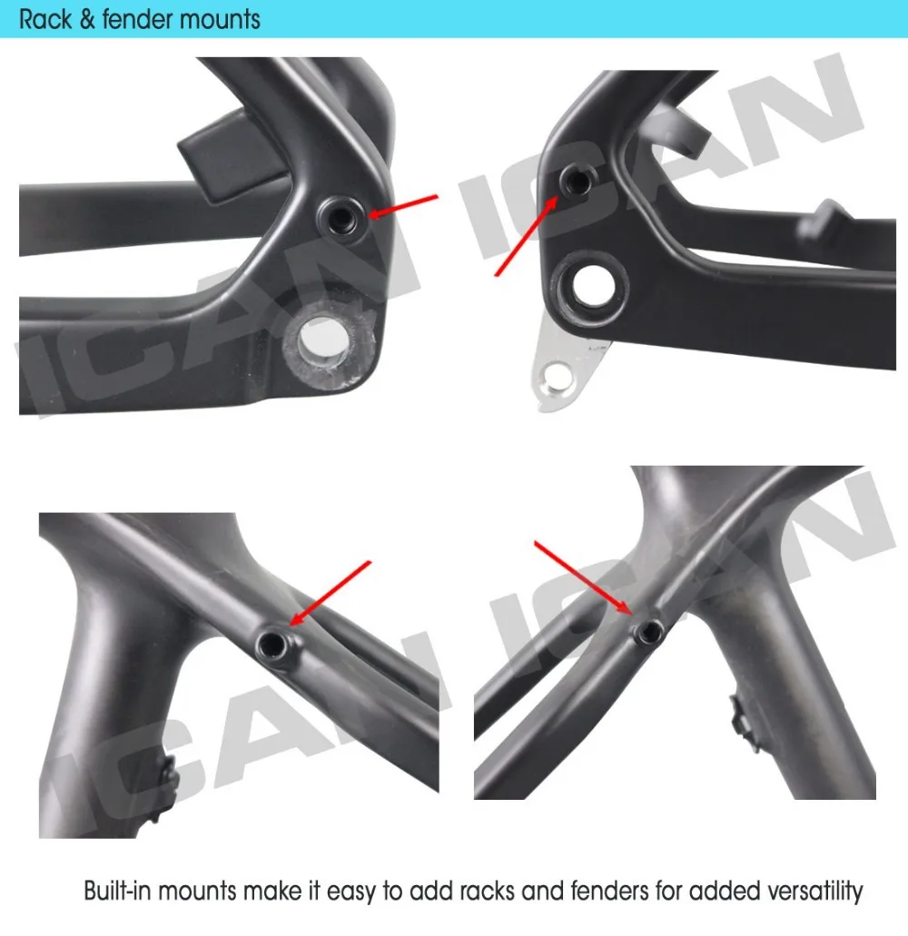 Discount ICAN High Performance Carbon fat bike frame 26er carbon fatty bike frame Rear Space 197mm 16/18/20inch 120mm BSA 11 Discount ICAN High Performance Carbon fat bike frame 26er carbon fatty bike frame Rear Space 197mm 16/18/20inch 120mm BSA 11