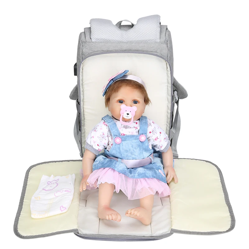 Mamá maternidad bebé pañales bolsas mochila usb impermeable enfermera cambiar pañales bolsa para la