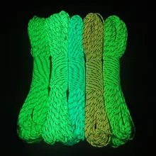 CAMPINGSKY Glow In the Dark Reflective Paracord 9 Strands 5 colors available Survival Parachute Cord