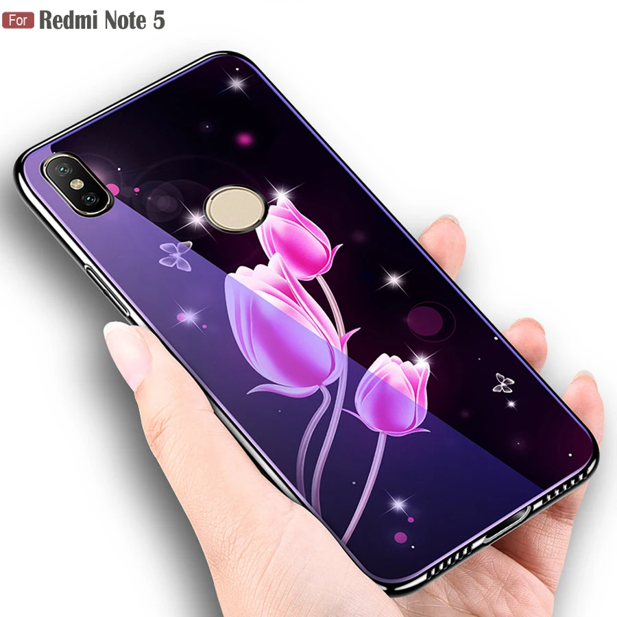 Для Xiaomi Redmi Note 5 Чехол Snapdragon636 закаленное стекло Мягкий ТПУ Рамка защитный чехол