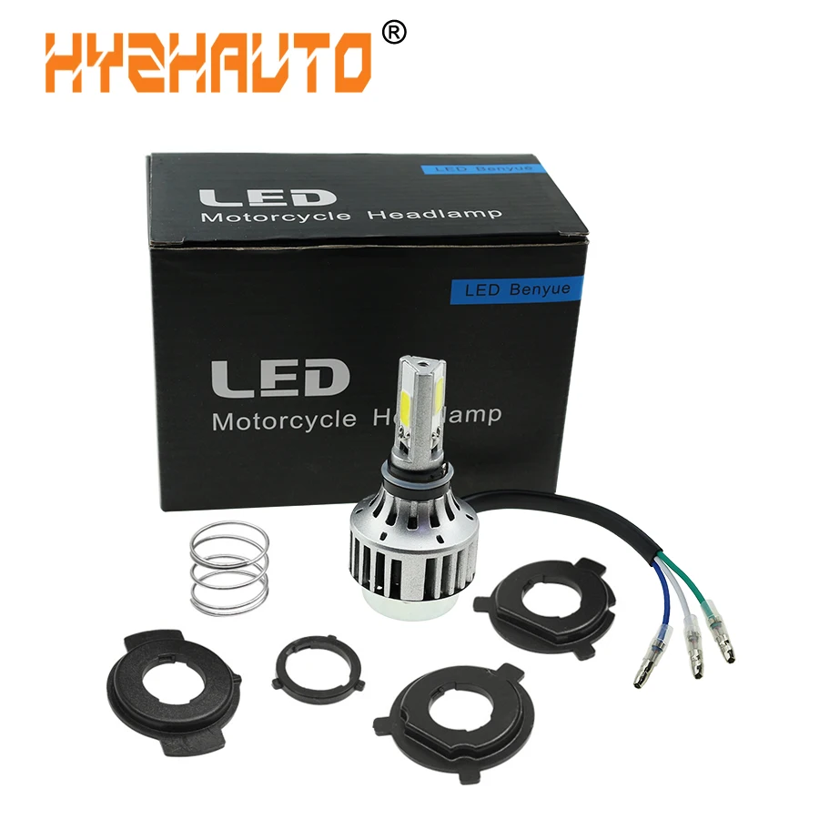H6 BA20D H6M H4 P15D светодиодный фонарь для мотоцикла 2000lm Hi короче спереди и длиннее