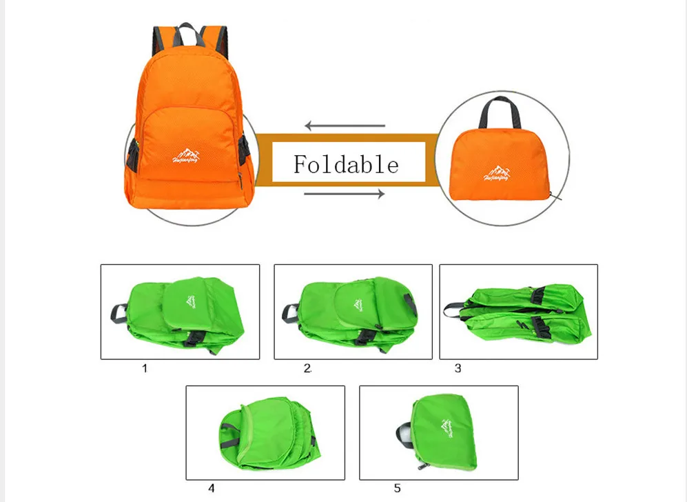 4.2L легкий складной водонепроницаемый нейлоновый женский мужской Детский рюкзак, рюкзак для путешествий, спорта на открытом воздухе, кемпинга, походов, рюкзак