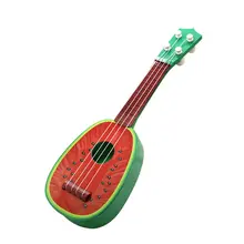 Детские игрушки, музыкальный инструмент, имитация фруктов, мини-гитара, арбуз, киви, клубника, апельсин, Гавайские гитары, музыкальный инструмент