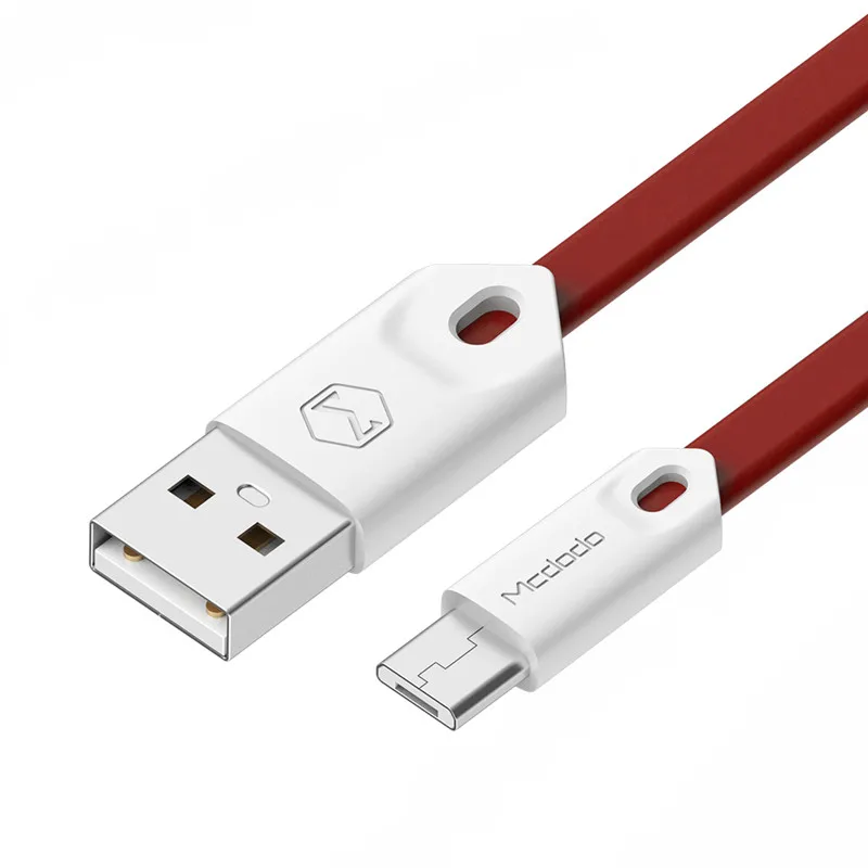 MCDODO Micro USB кабель для быстрой зарядки данных кабель для Android samsung Xiaomi мобильного телефона зарядное устройство USB зарядка кабель Microusb - Цвет: Красный