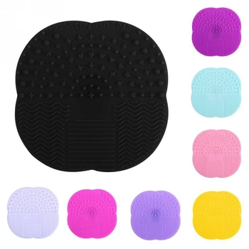 

Makeup Brushes Washing 1pcs Silicone Pad Brush Cleaning Tool Cleansing Mat Random Color Professional Cleaner Tool Scrubber